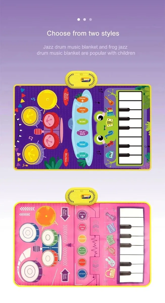 2 In 1 Baby Musical Keyboard Instrument Playmat