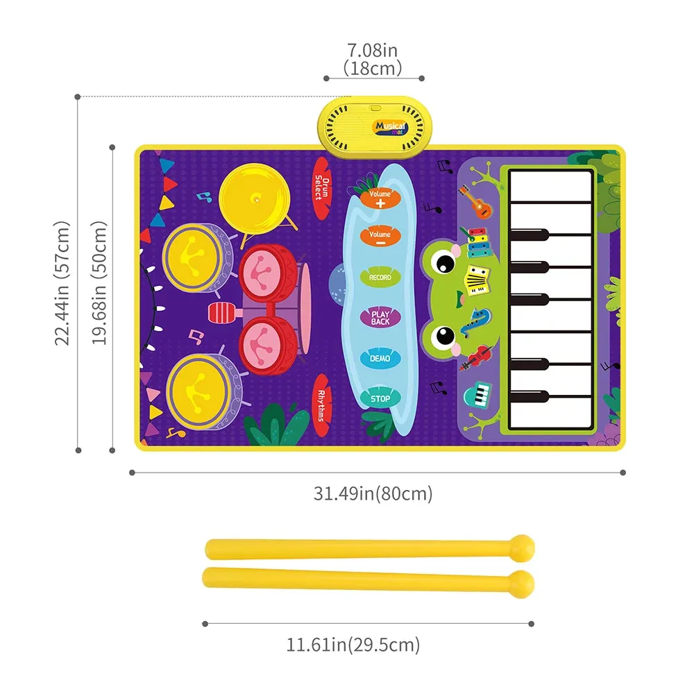 2 In 1 Baby Musical Keyboard Instrument Playmat