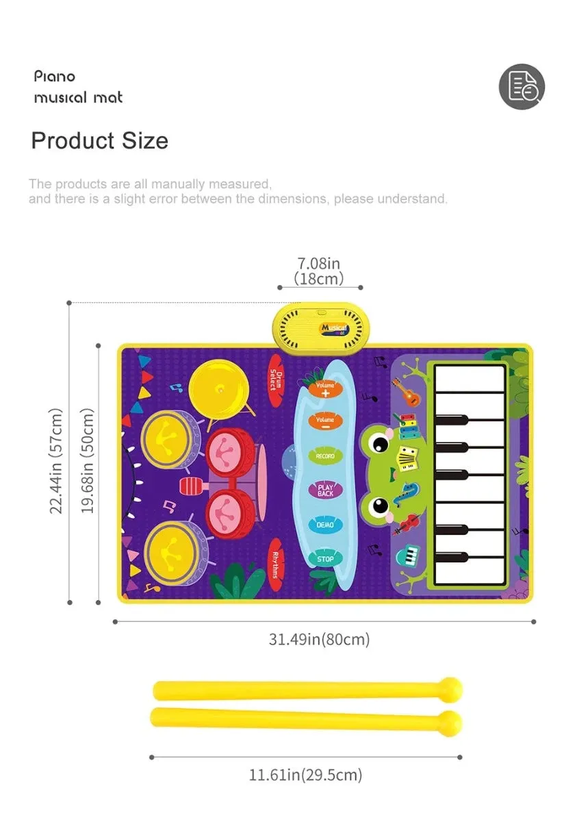 2 In 1 Baby Musical Keyboard Instrument Playmat