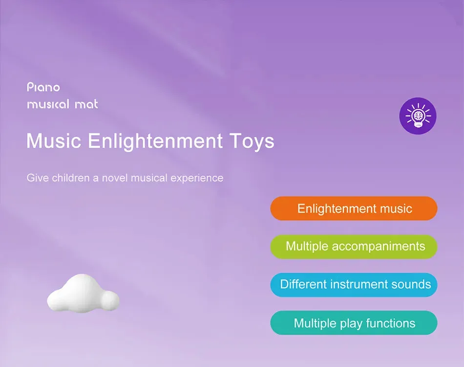 2 In 1 Baby Musical Keyboard Instrument Playmat