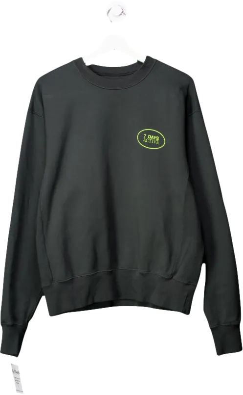 7 Days Active Green Crewneck Sweatshirt UK S