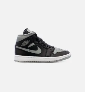 Air Jordan 1 Mid Black Grey Womens Lifestyle Shoe - Black/Grey