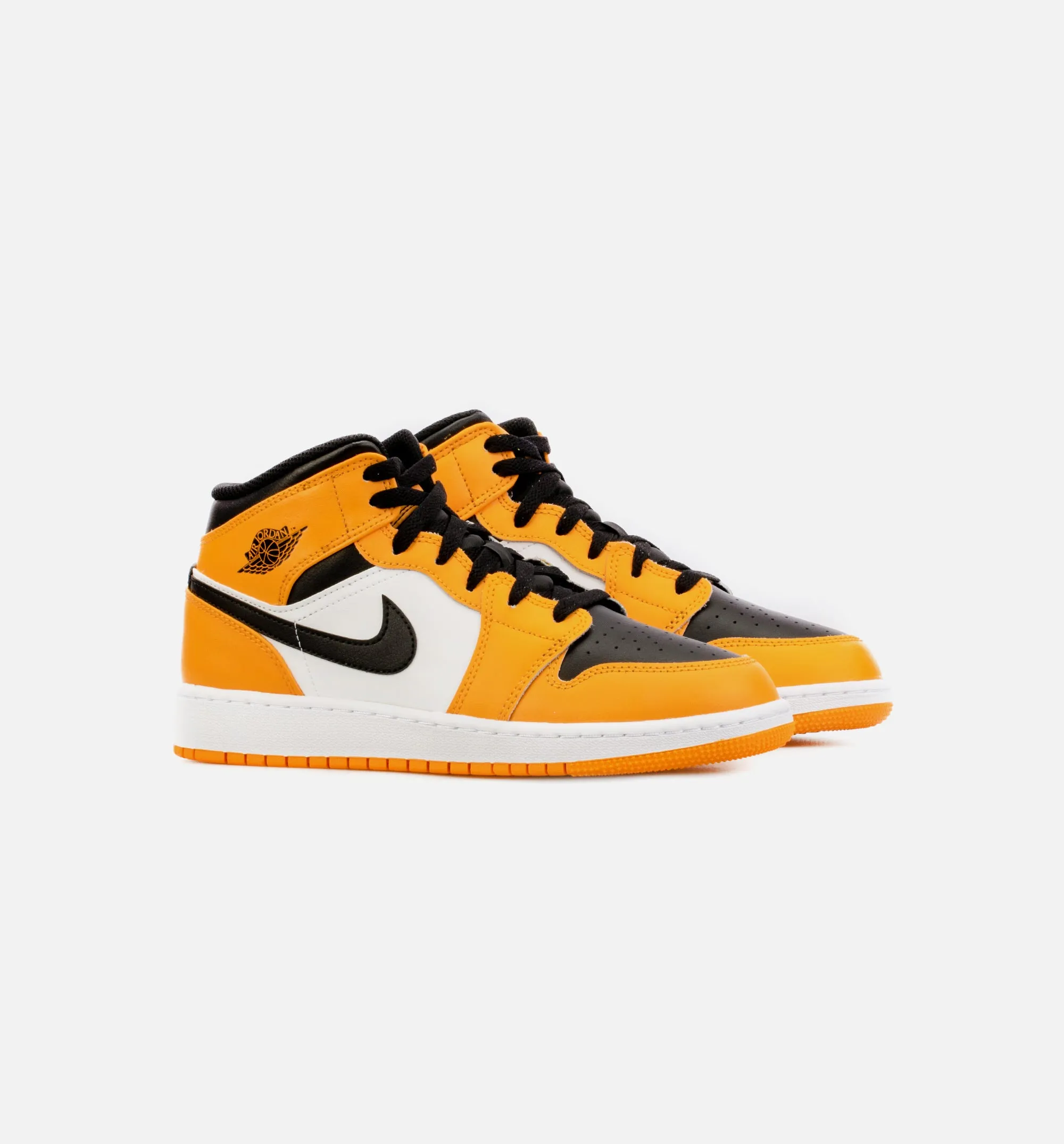 Air Jordan 1 Mid Yellow Toe Grade School Lifestyle Shoe - Yellow/Black