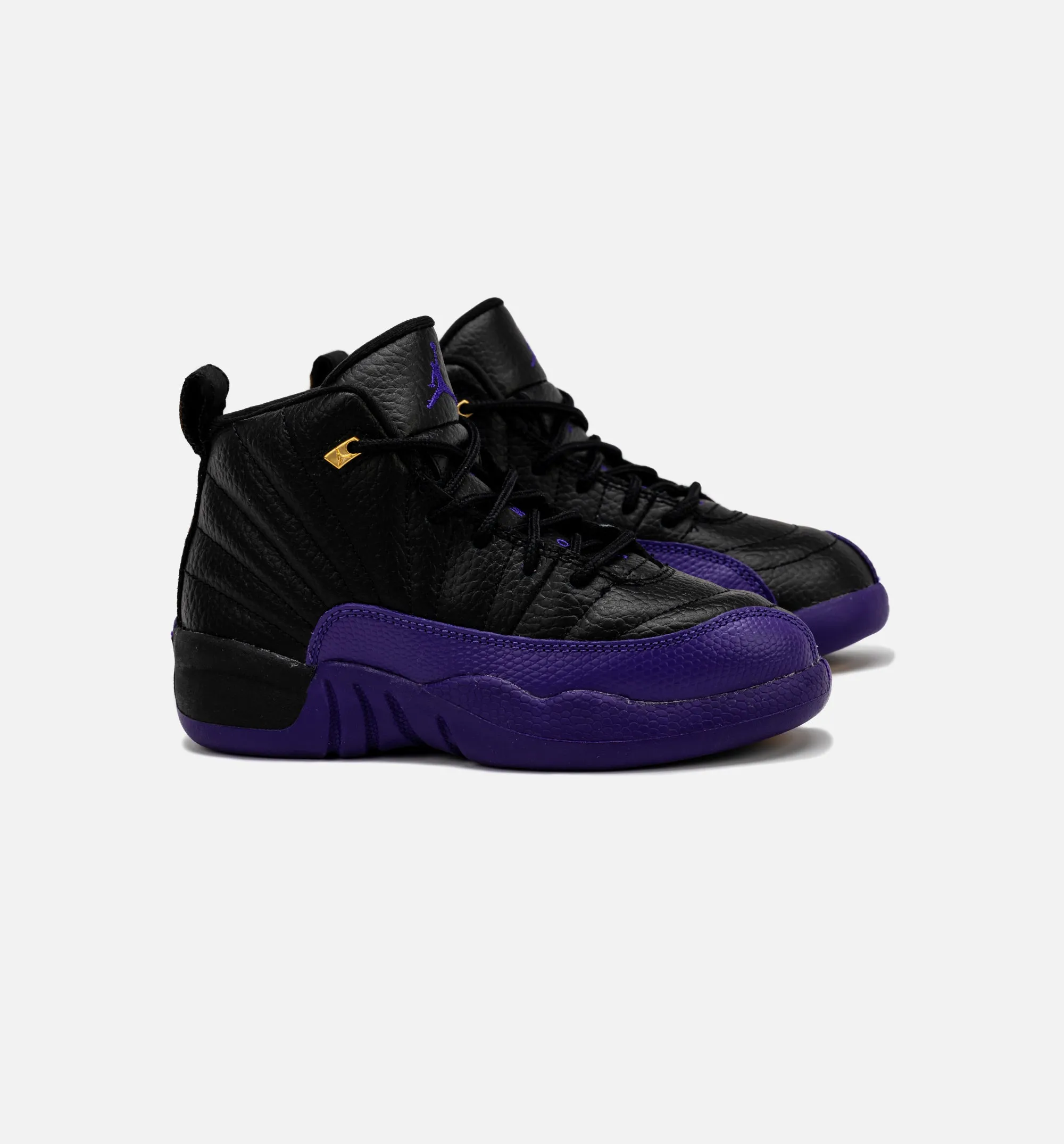 Air Jordan 12 Retro Field Purple Preschool Lifestyle Shoe - Black/Purple