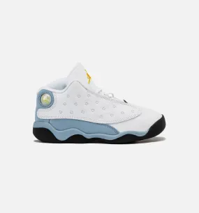 Air Jordan 13 Retro Blue Grey Infant Toddler Lifestyle Shoe - White/Yellow Ochre/Blue Grey/Black