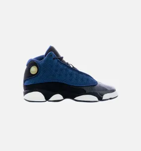 Air Jordan 13 Retro Brave Blue Grade School Lifestyle Shoe - Navy Free Shipping