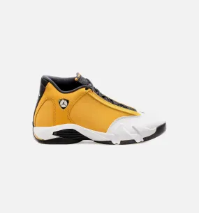 Air Jordan 14 Retro Light Ginger Mens Lifestyle Shoe - Yellow/White Free Shipping