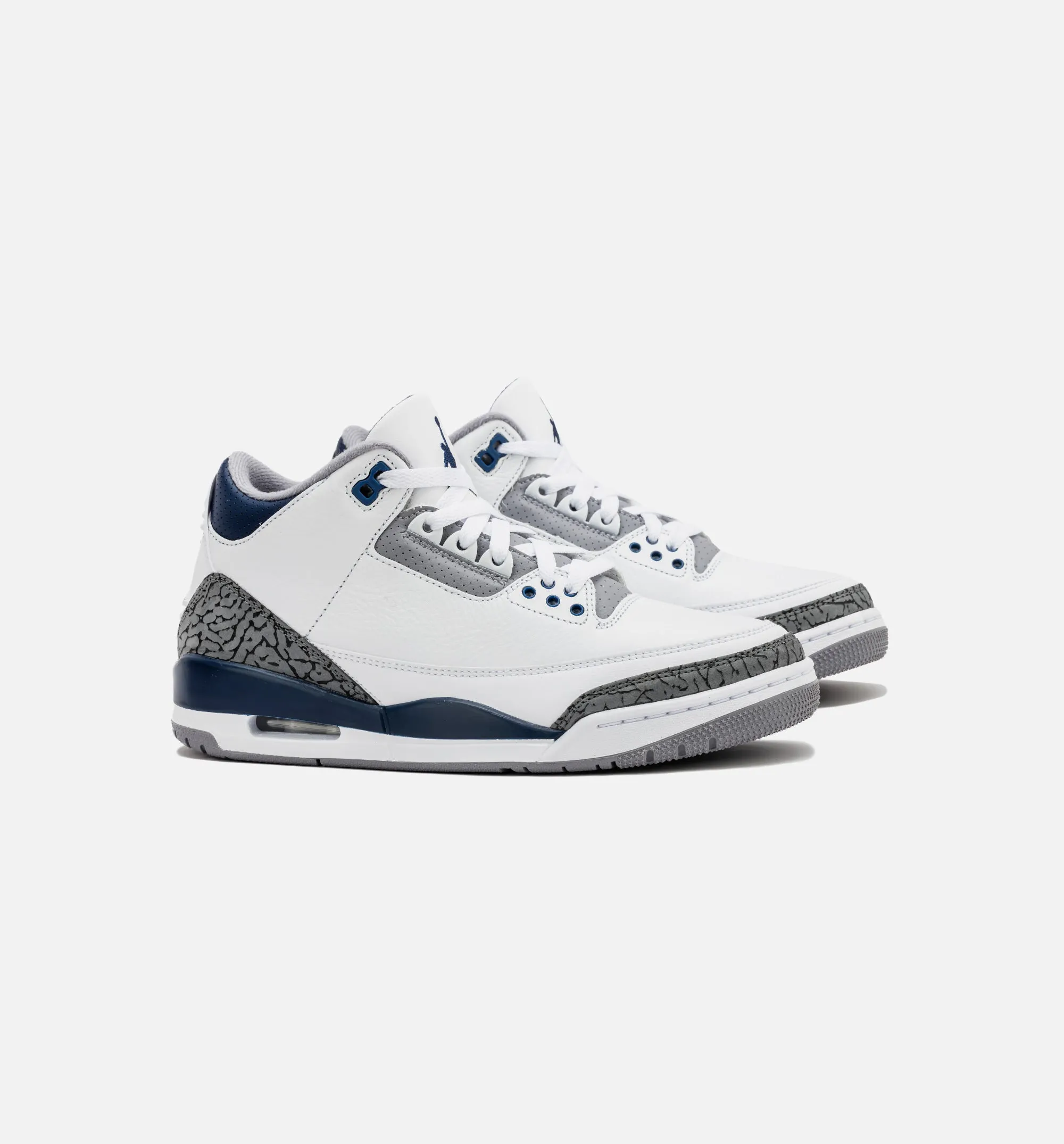 Air Jordan 3 Retro Midnight Navy Mens Lifestyle Shoe - White/Midnight Navy