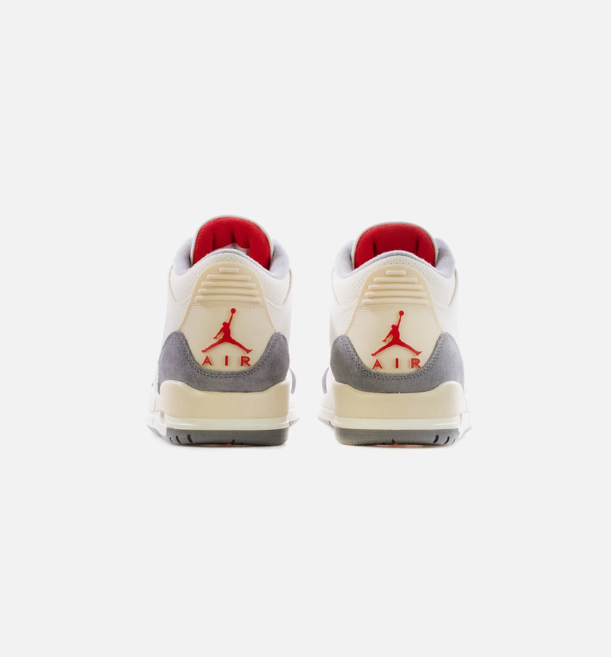 Air Jordan 3 Retro Muslin Mens Lifestyle Shoe - Sand/Red/Grey Limit One Per Customer