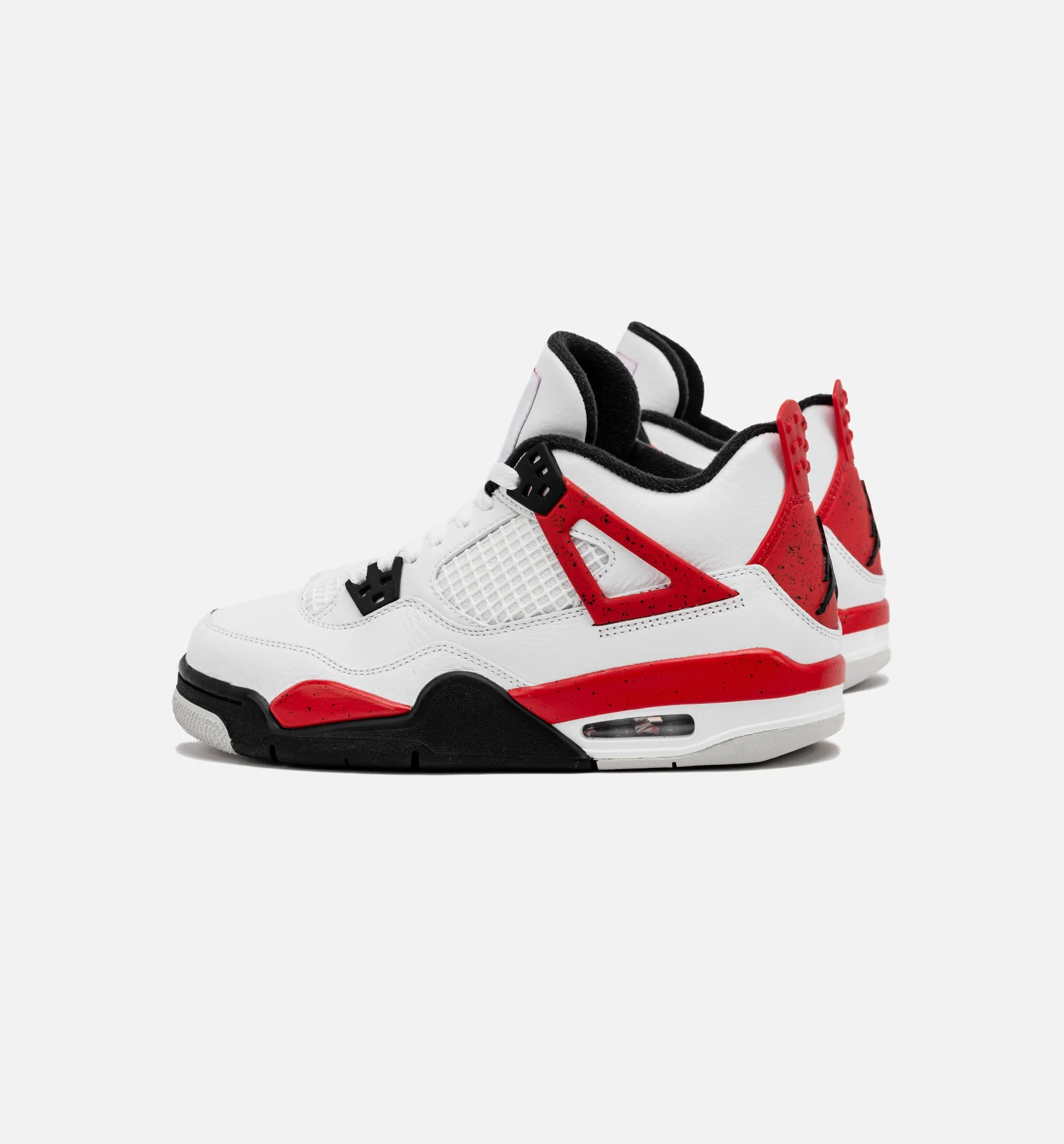 Air Jordan 4 Retro Red Cement Grade School Lifestyle Shoe - White/Red Free Shipping