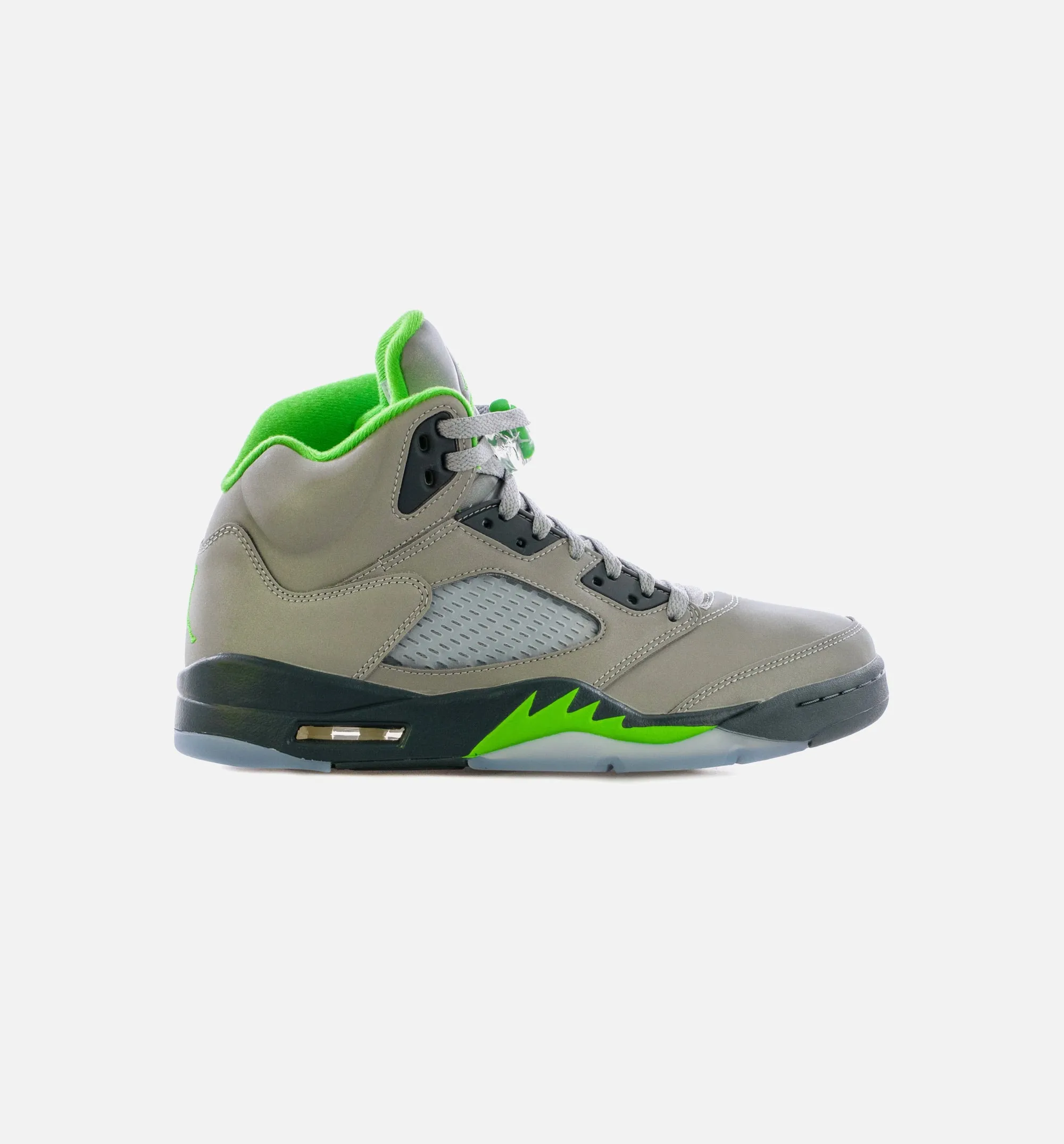 Air Jordan 5 Retro Green Bean Mens Lifestyle Shoe - Silver/Green Free Shipping