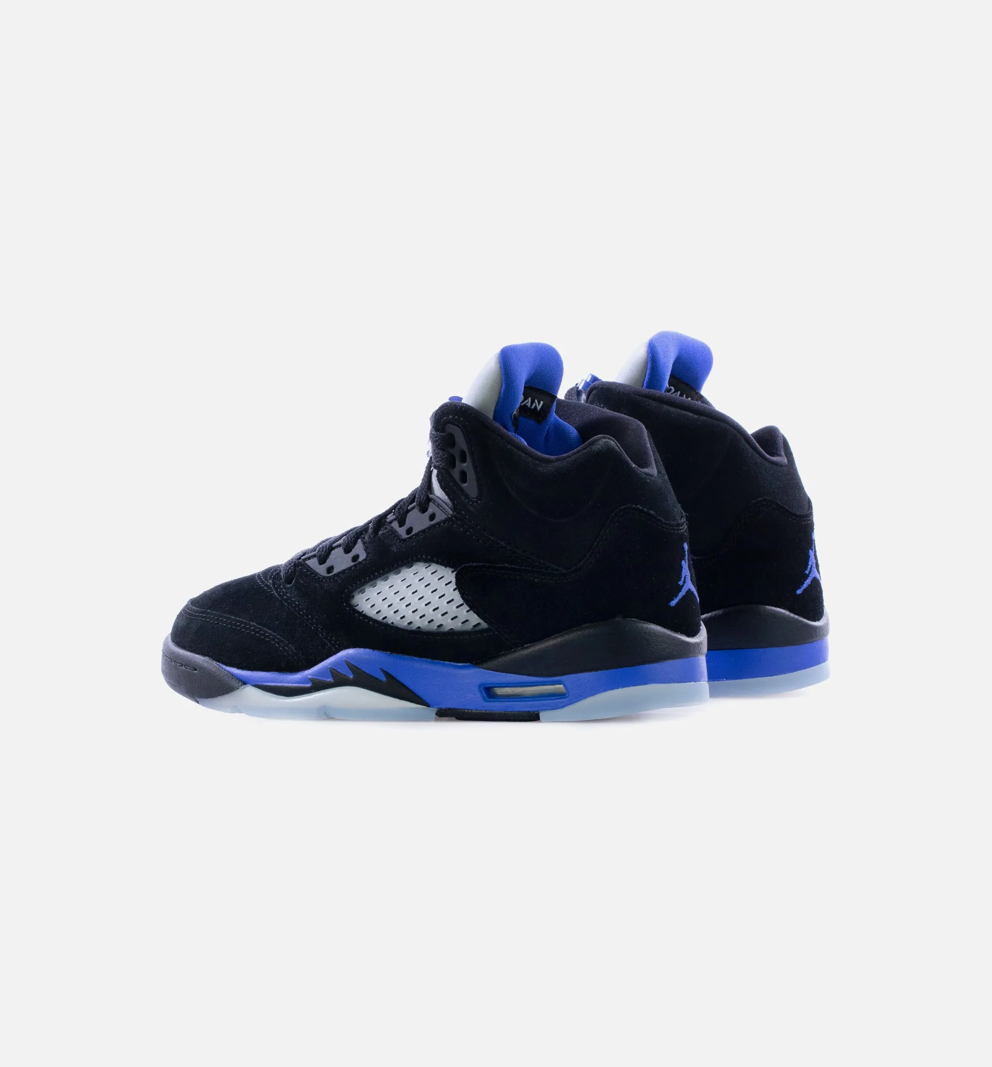 Air Jordan 5 Retro Racer Blue Grade School Lifestyle Shoe - Black/Blue Limit One Per Customer