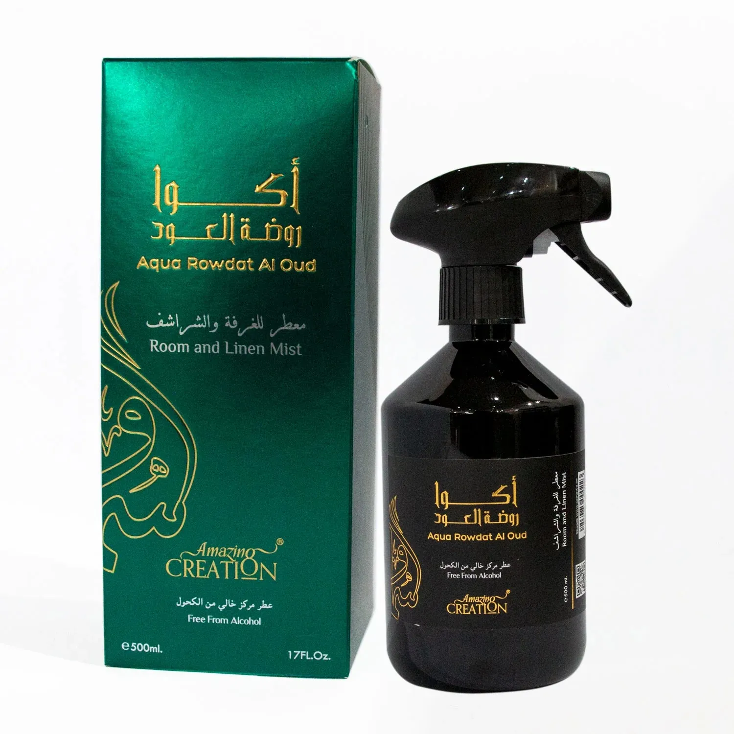 Amazing Creation Aqua Rowdat Al Oud  Alcohol Free Room And Linen Mist 500ml