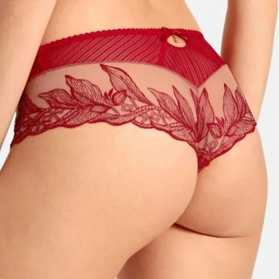 Aubade Fleur De Tattoo St. Tropez Brief  in Rouge Ecrin TB70-6