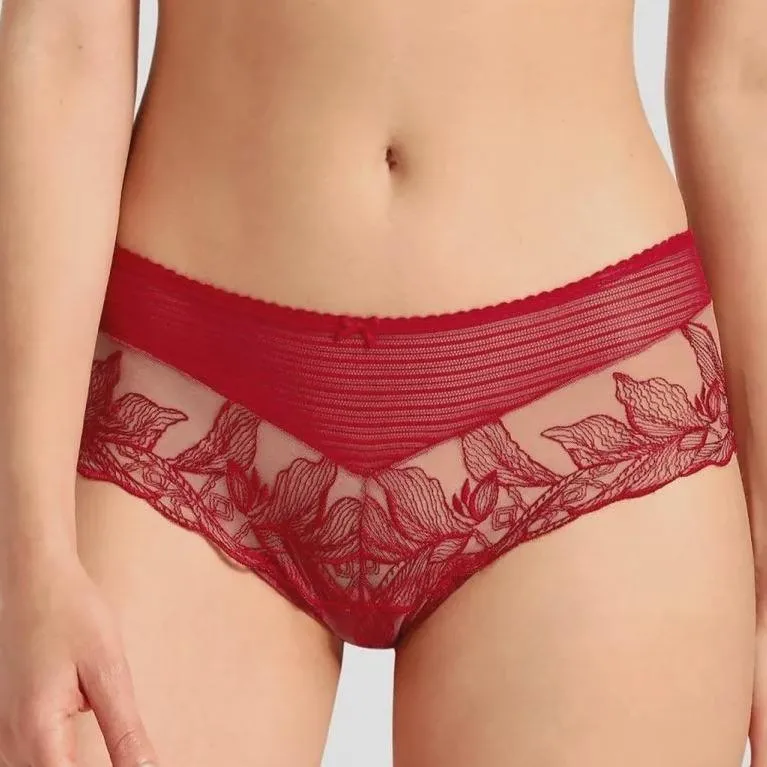 Aubade Fleur De Tattoo St. Tropez Brief  in Rouge Ecrin TB70-6