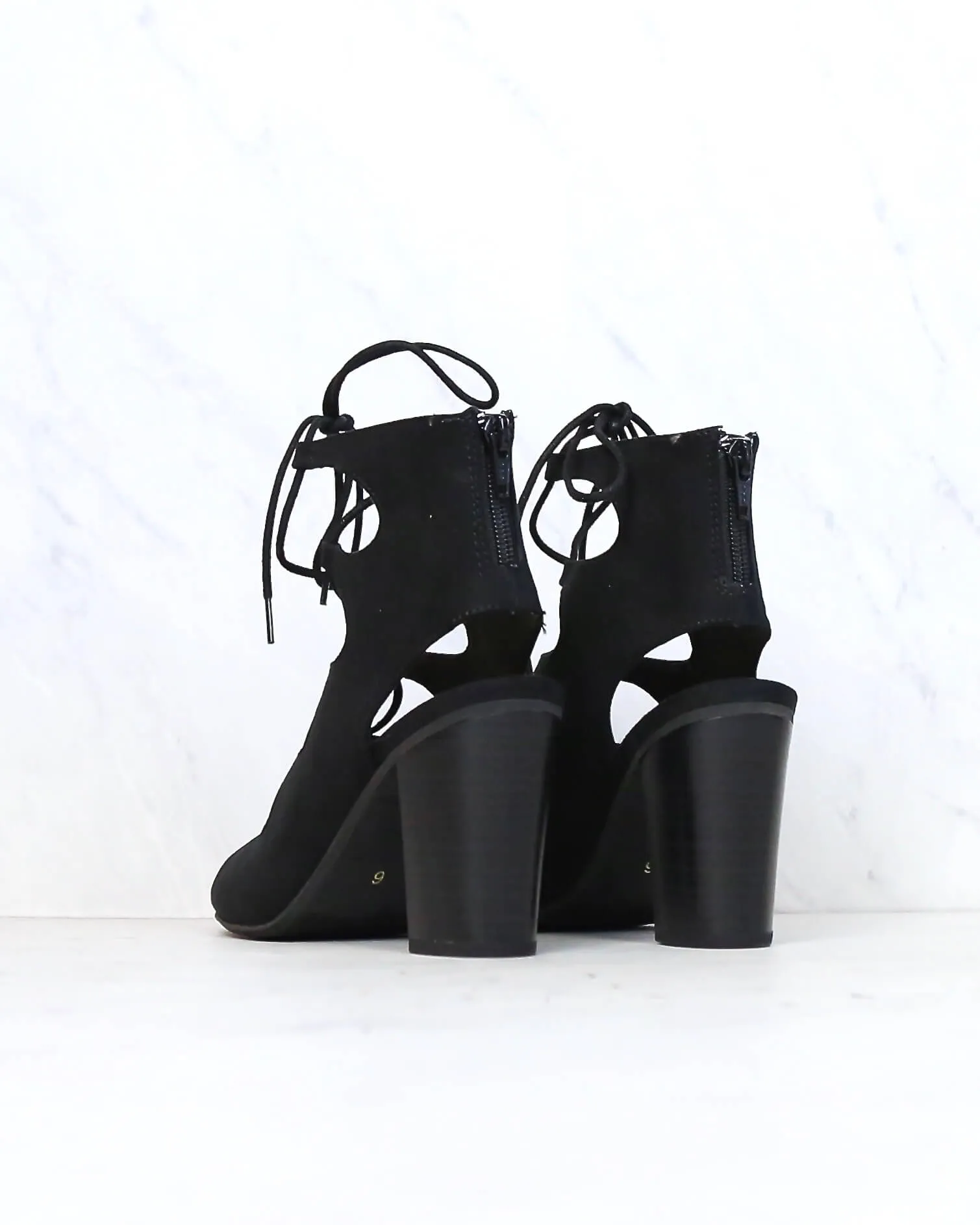 BC Footwear - Vivacious Lace Up Sandals in Black