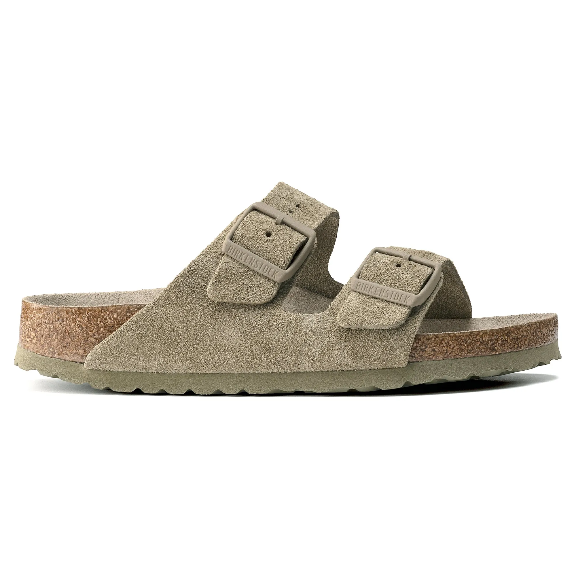 Birkenstock Arizona SFB VL Sandals - Faded Khaki Suede