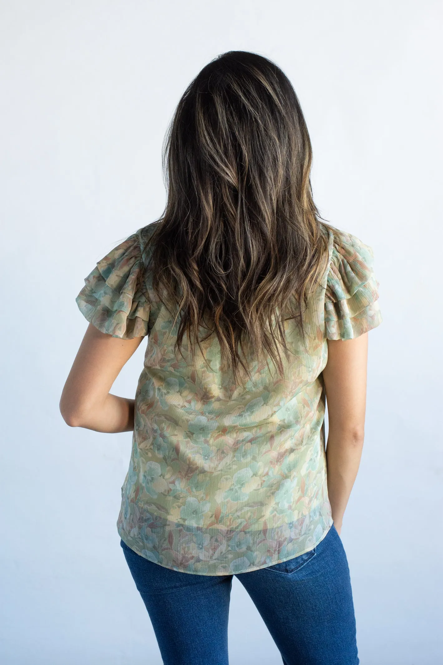 Blossom Beauty Pistachio Floral Top