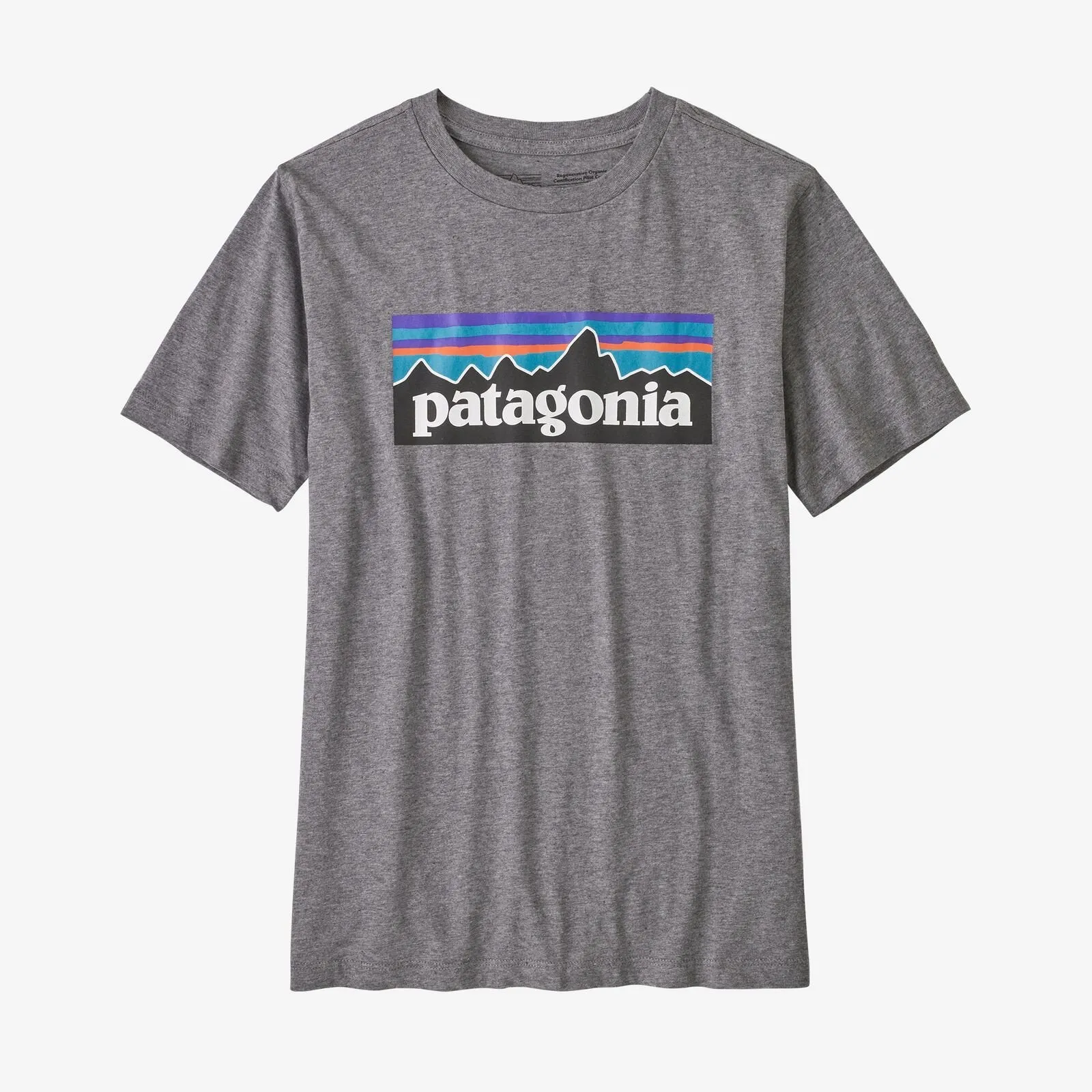 Boys' Patagonia | Regenerative Organic Cotton P-6 Logo Tee | Gravel