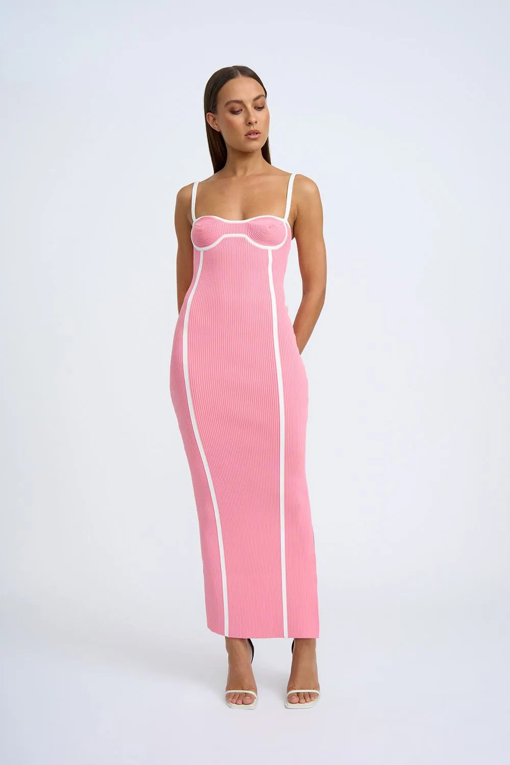 By Johnny Nautilus Swirl Knit Midi Dress