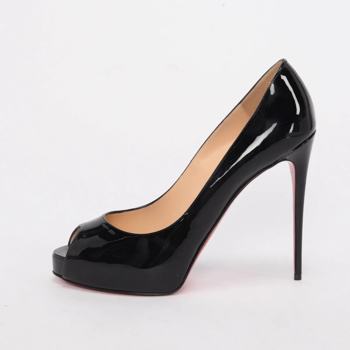 Christian Louboutin Black Patent Very Prive 120 Pumps 40