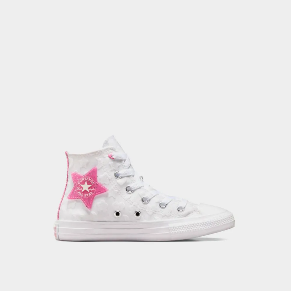 Converse Kids Chuck Taylor All Star Sparkle Sneaker White/Pink _ 181052 _ White