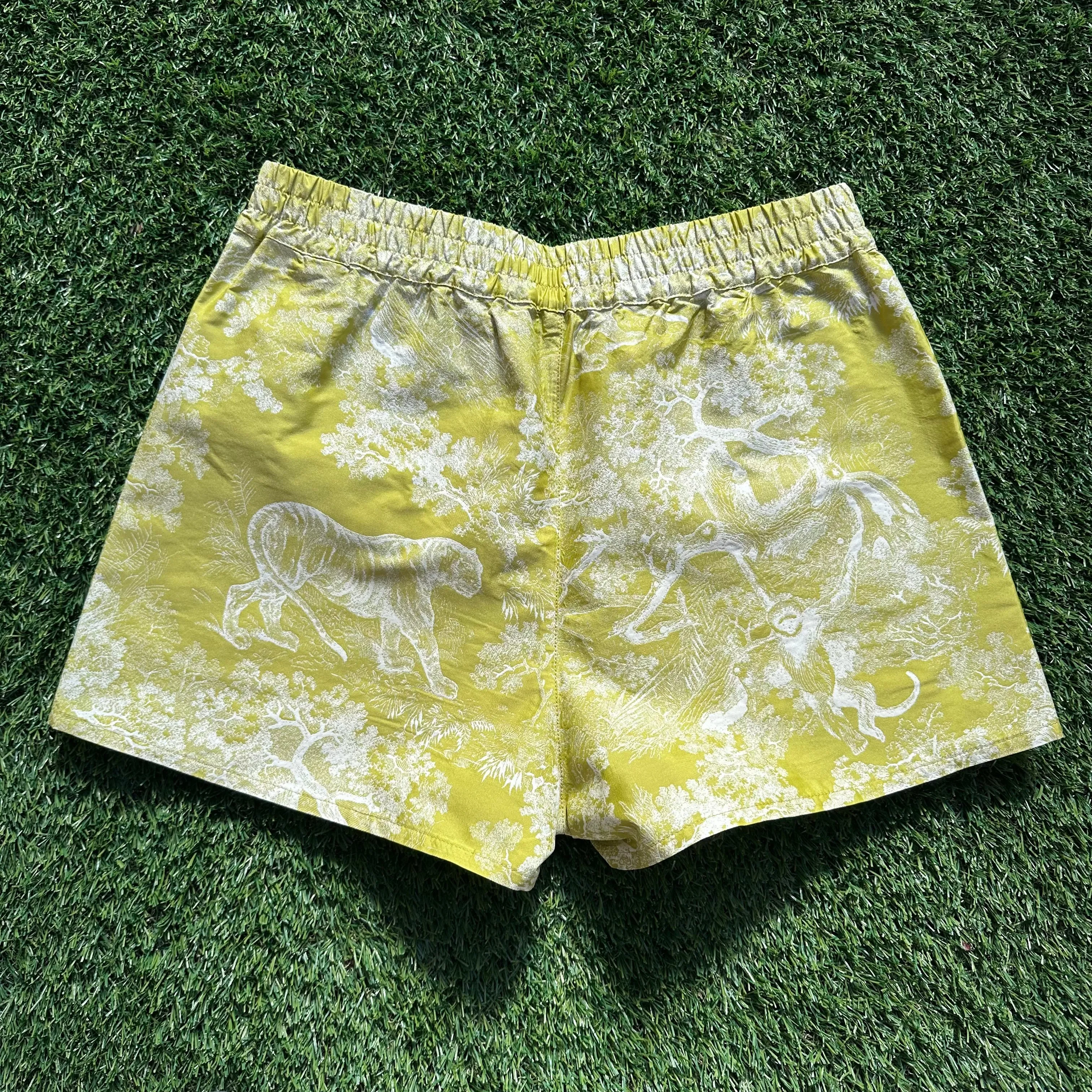 DIOR - SHORT TOILE DE JOUY LIME SIZE 34FR