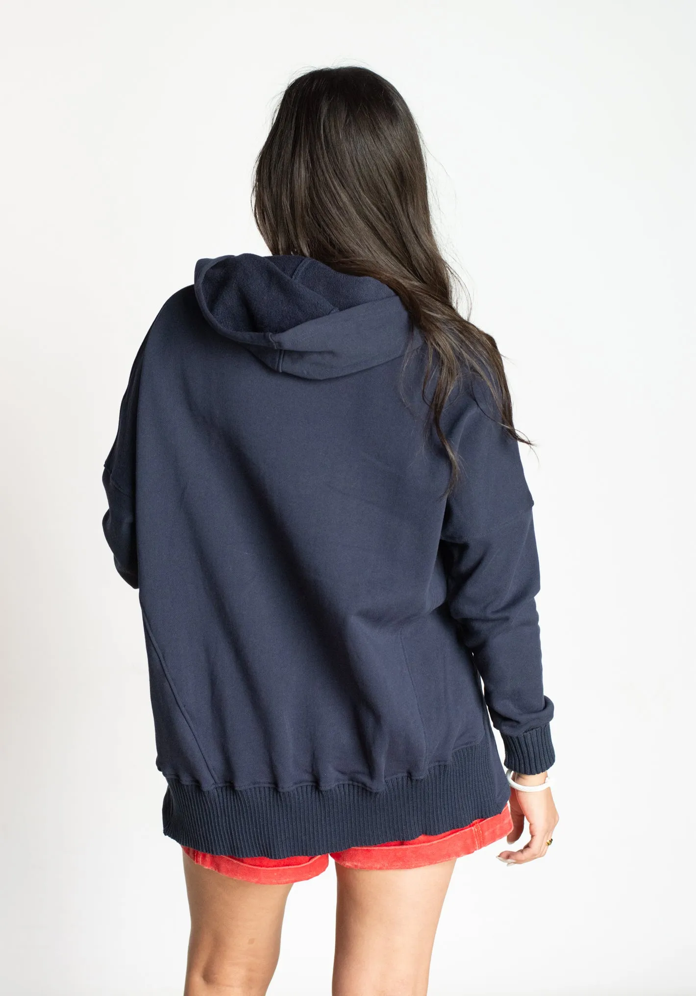 Easy to Wear Navy Hoodie Top