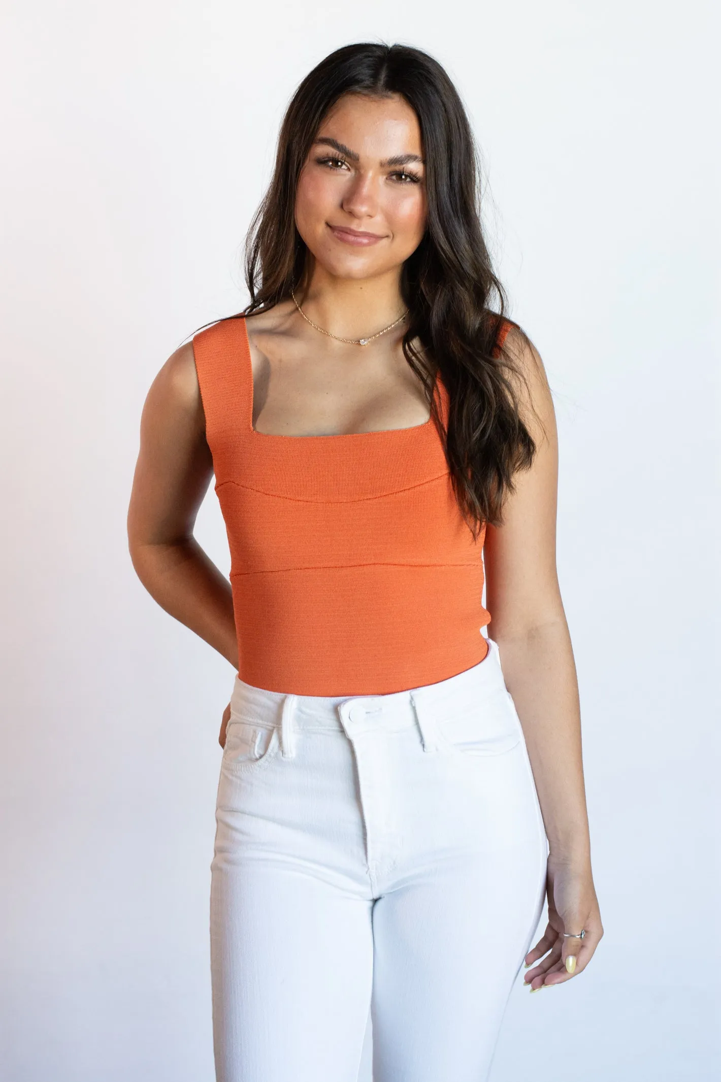 Everyday Basic Orange Tank Top