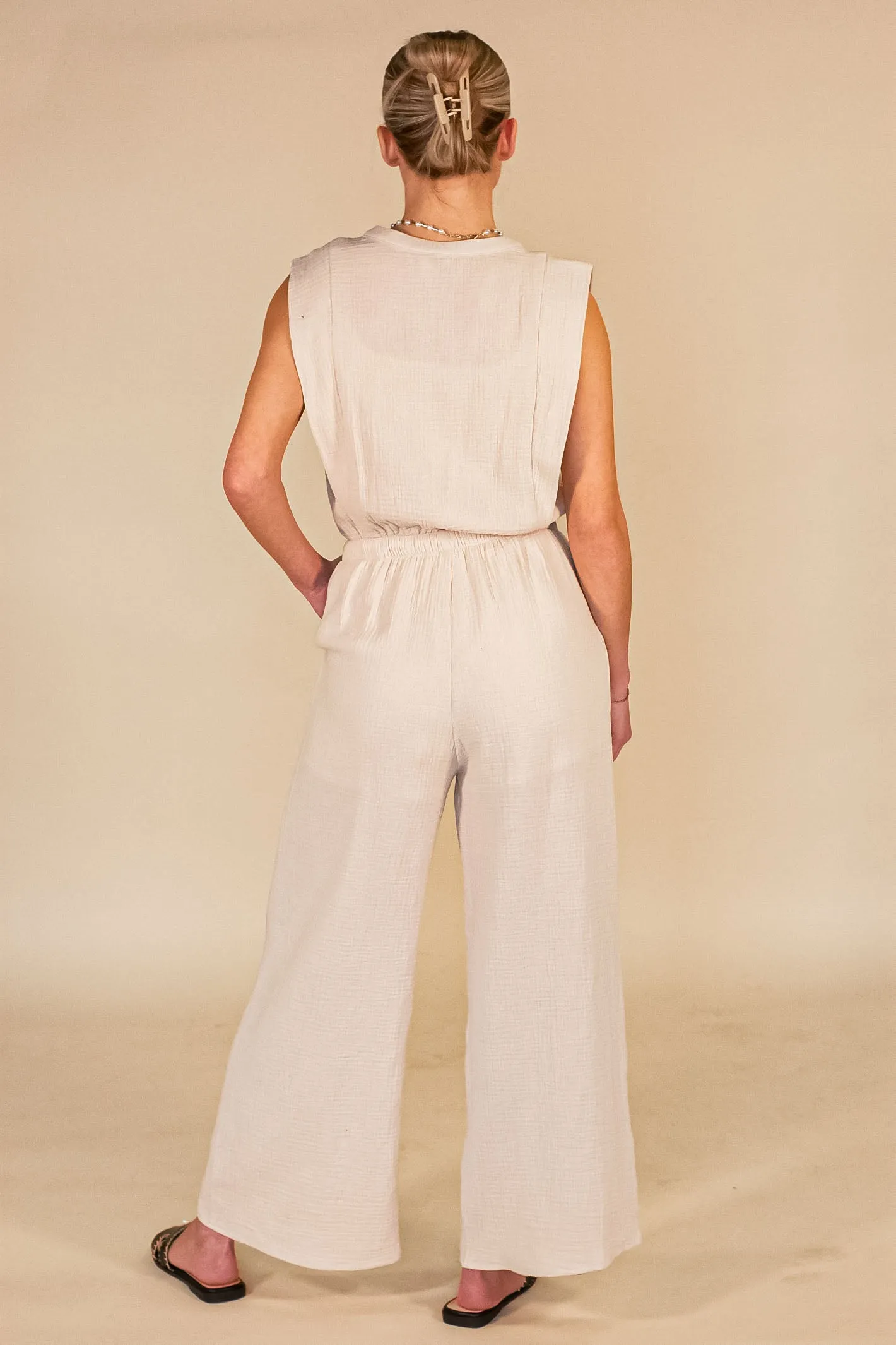 Exceptional Poise Button Down Jumpsuit