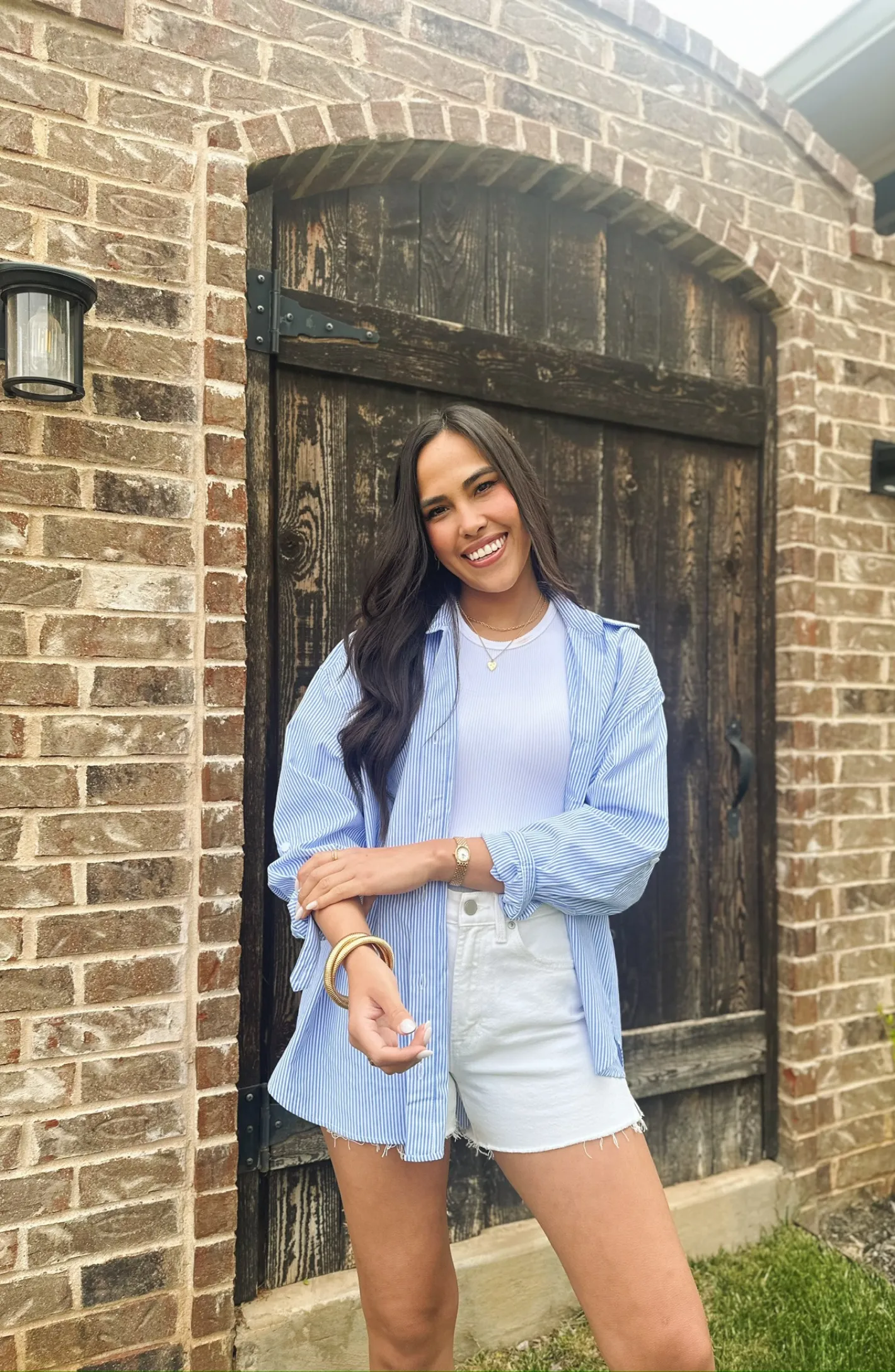 Feelin' Beachy Striped Button Down Top