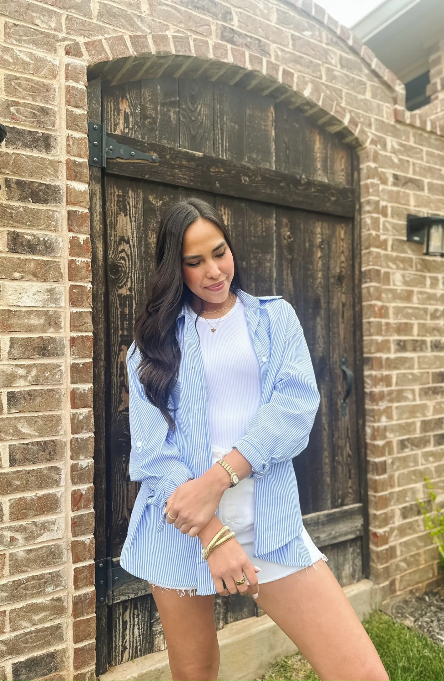 Feelin' Beachy Striped Button Down Top