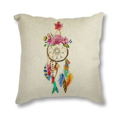 Floral Antler Throw Pillow Case