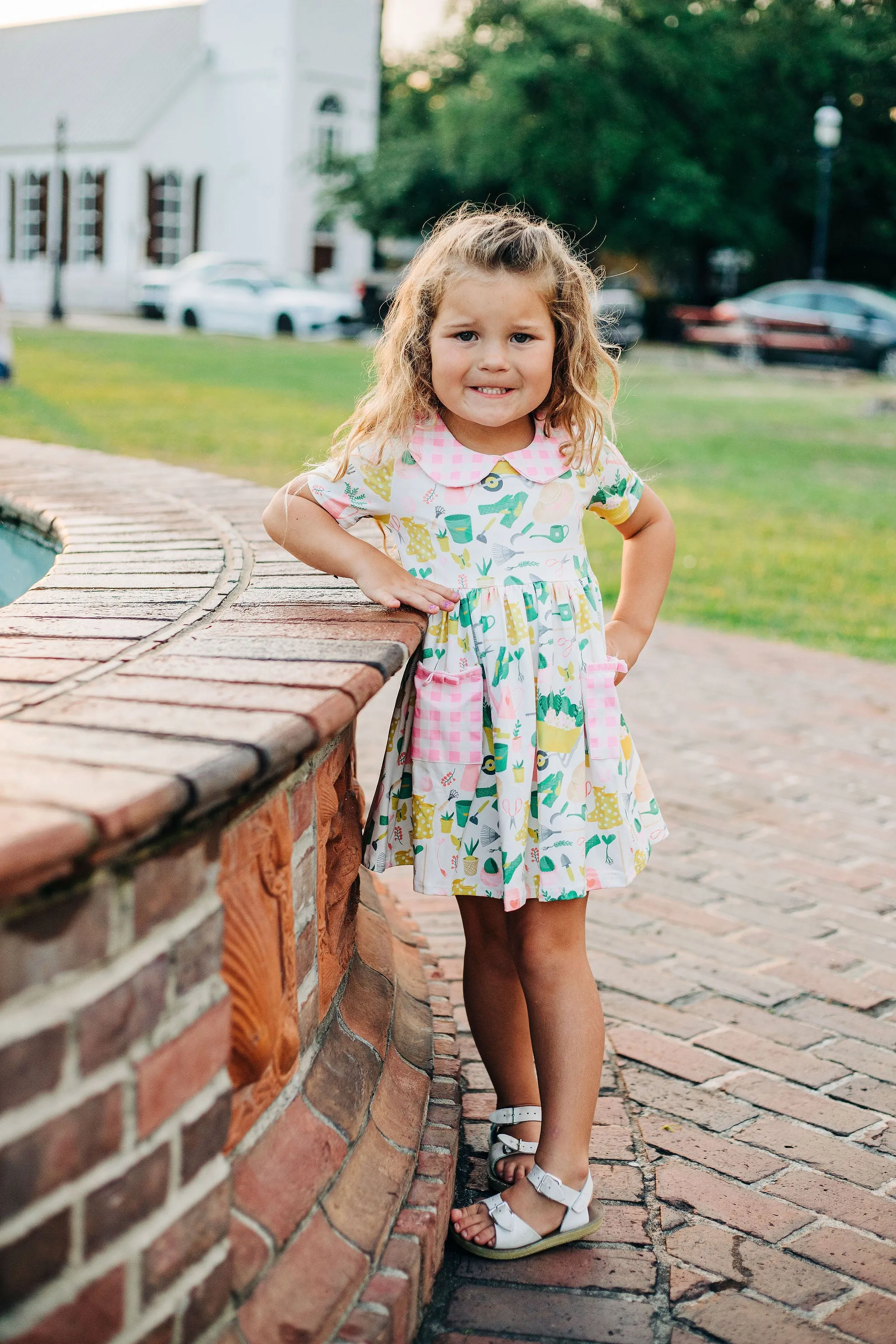 Garden Party Pocket Twirl Dress