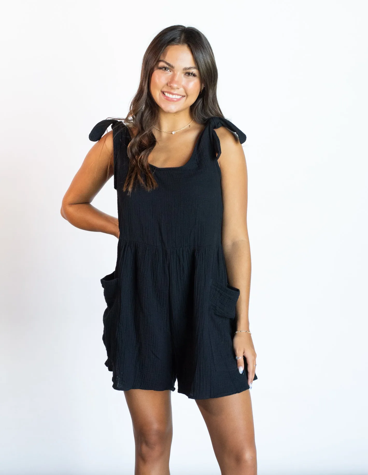 Girls Like Us Black Romper