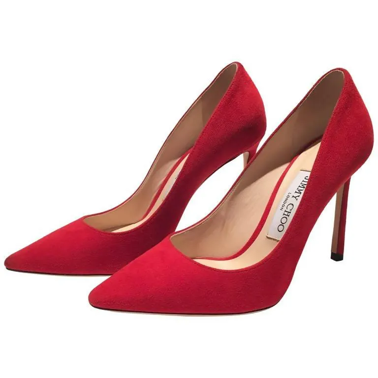 Jimmy Choo Suede Red Pumps | US 5.5 - EU 35.5