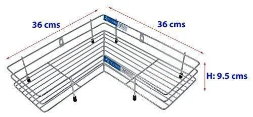 Kitchen Mart Stainless Steel L-Shaped Rack 1 tier