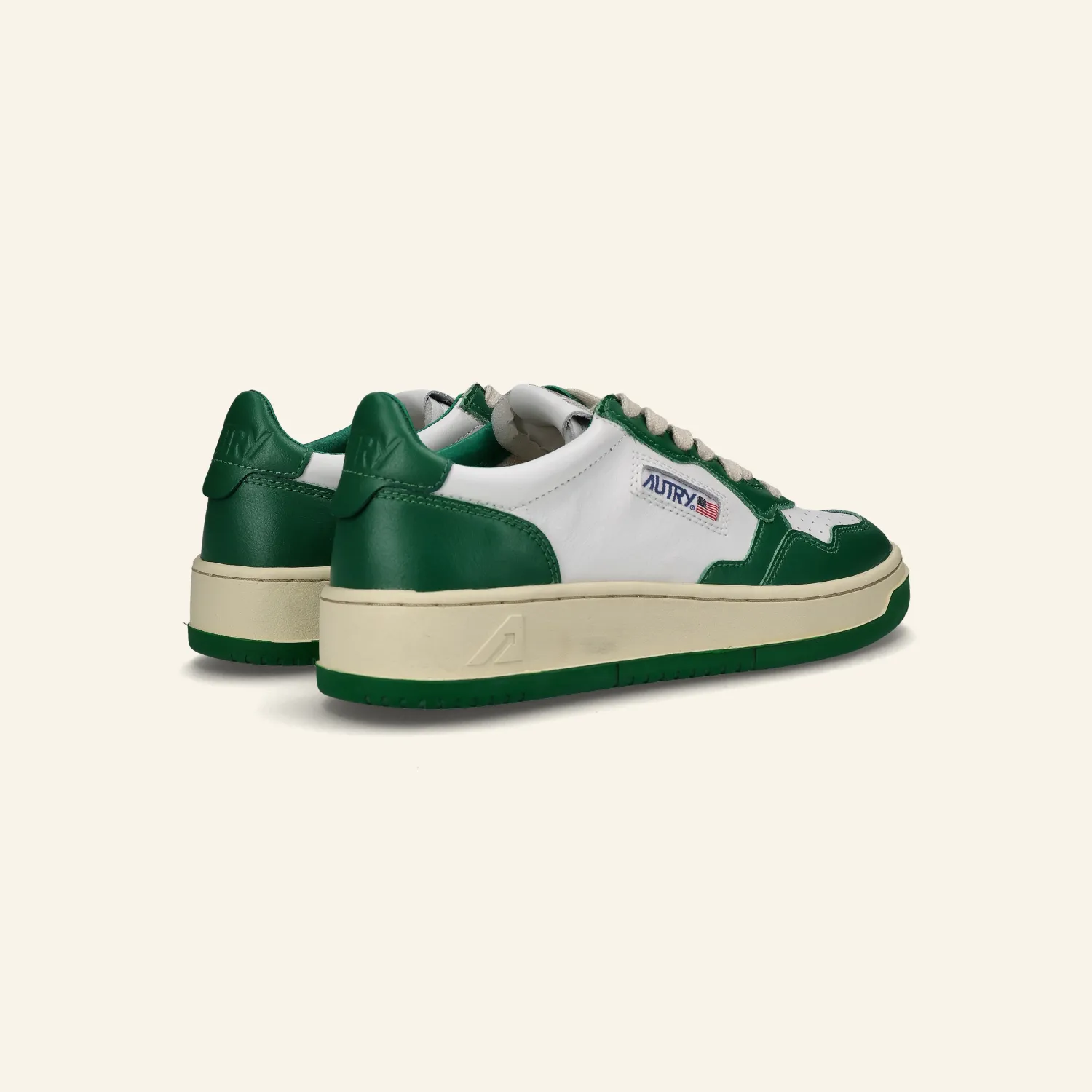 LOW SNEAKER 80's WB03 | Bicolor White/Green