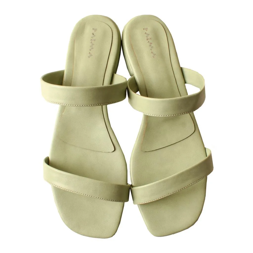 Minimal 2 Strap Slides Pistachio