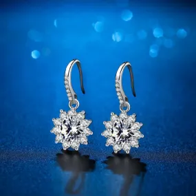 Moissanite Sterling Silver Earrings For Women