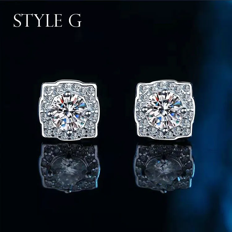 Moissanite Sterling Silver Earrings For Women