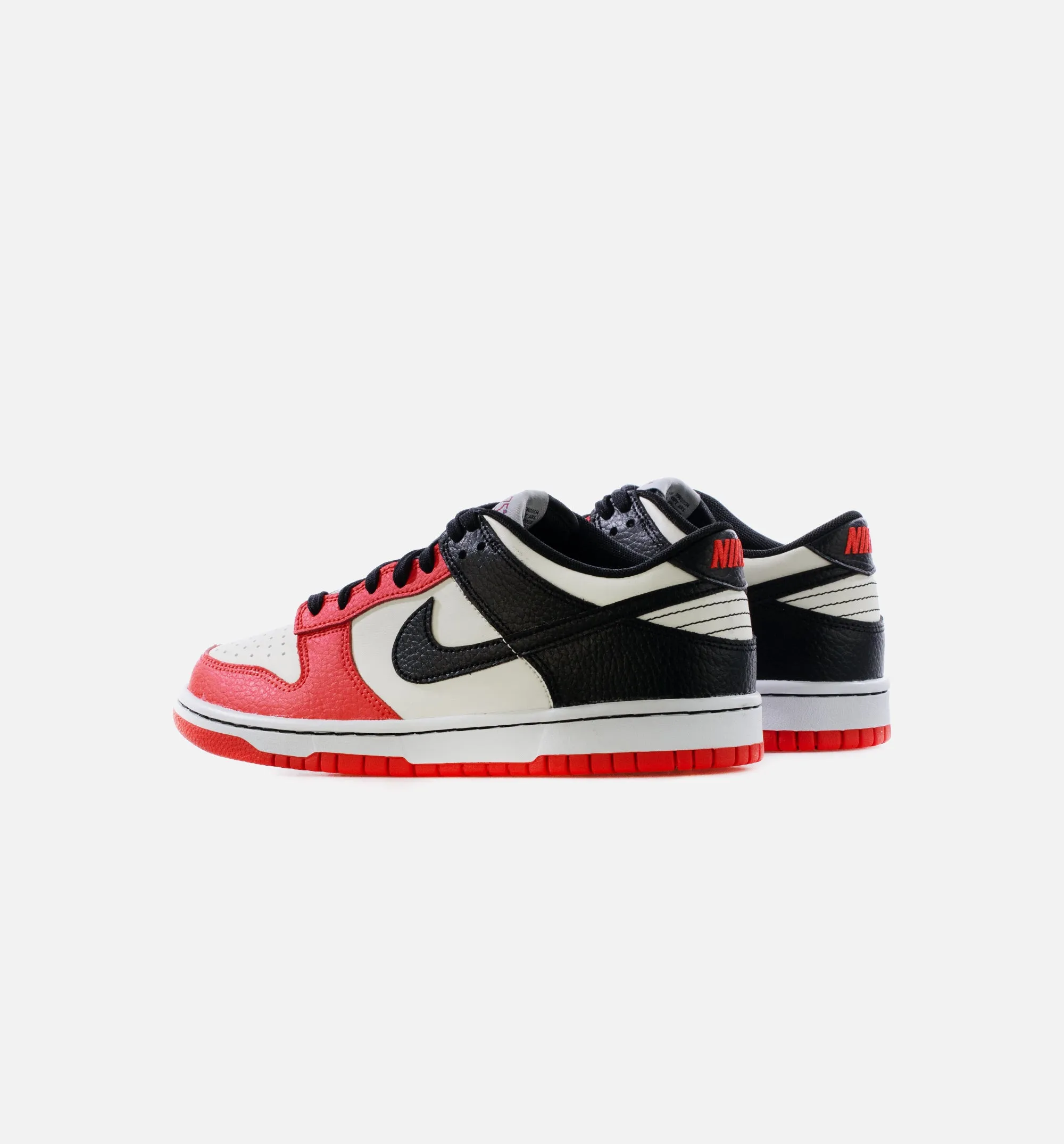 NBA Dunk Low EMB Chicago Grade School Lifestyle Shoe - Sail/Black/Chile Red Limit One Per Customer