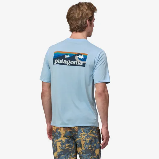 Patagonia Men's Capilene Cool Daily Graphic Shirt - Waters - Boardshort Logo: Chilled Blue