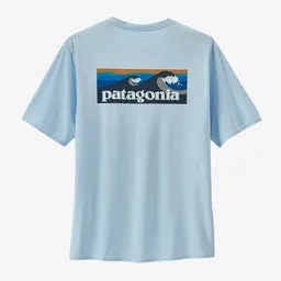 Patagonia Men's Capilene Cool Daily Graphic Shirt - Waters - Boardshort Logo: Chilled Blue