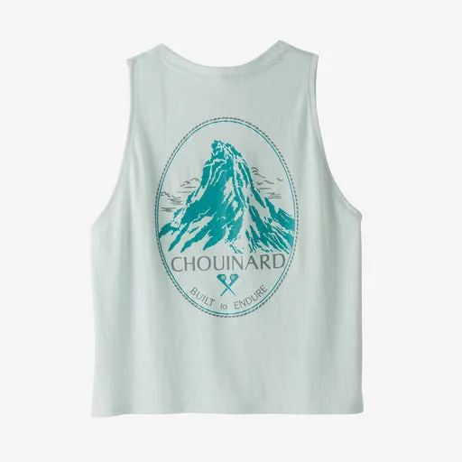 Patagonia Women's Capilene Cool Trail Cropped Tank Top - Chouinard Crest: Wispy Green