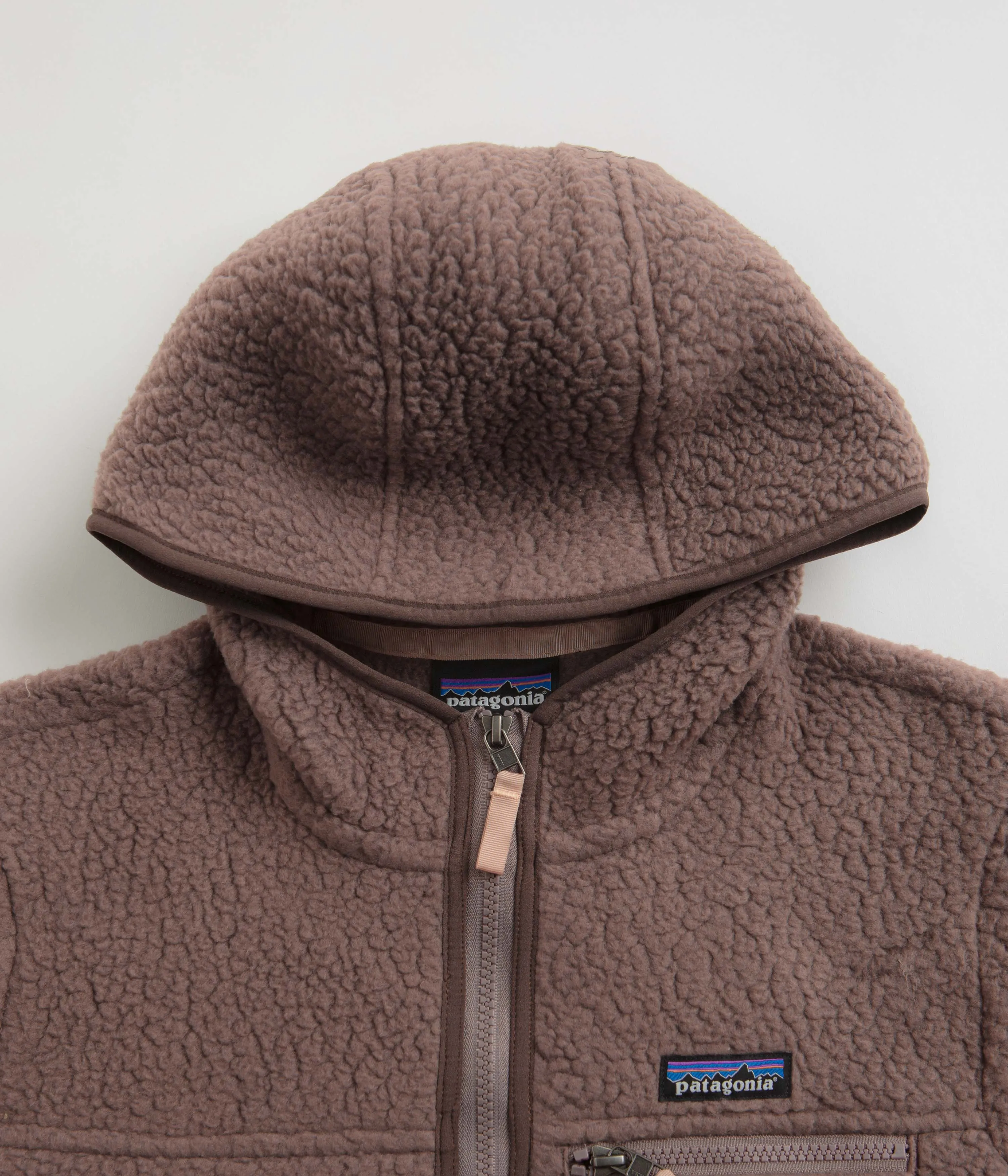 Patagonia Womens Retro Pile Hooded Fleece - Dusky Brown