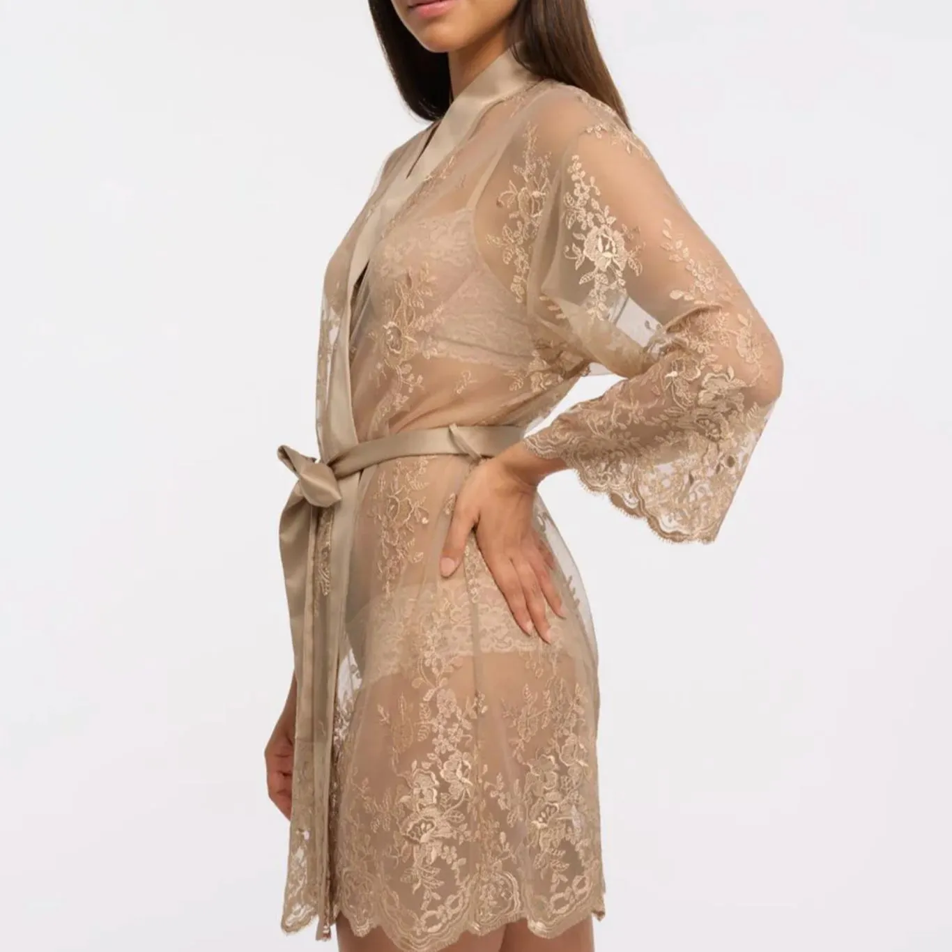 Rya Collection Darling Short Cover Up in Latte 197