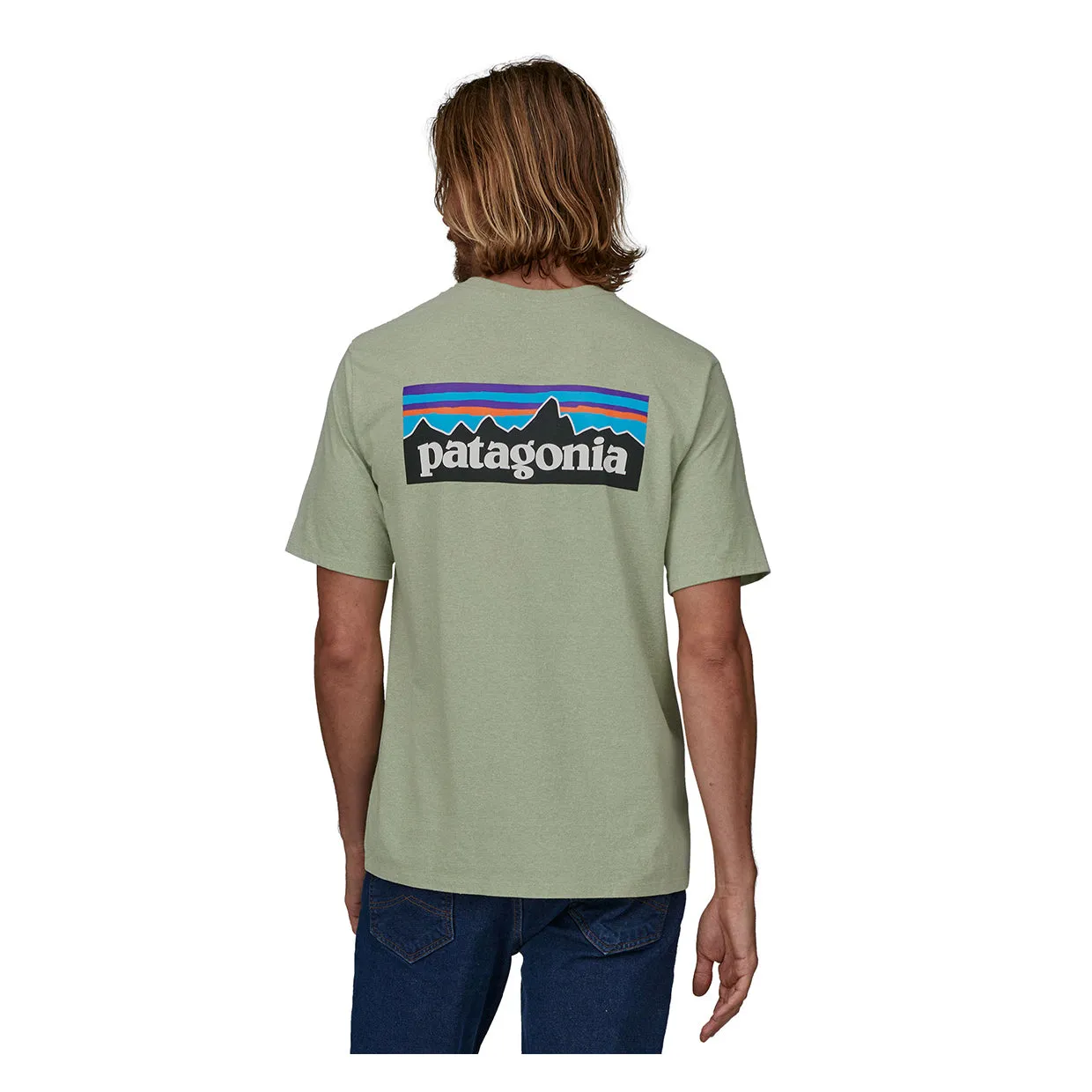 T-shirt Patagonia P-6 Logo Responsibili-Tee Verde