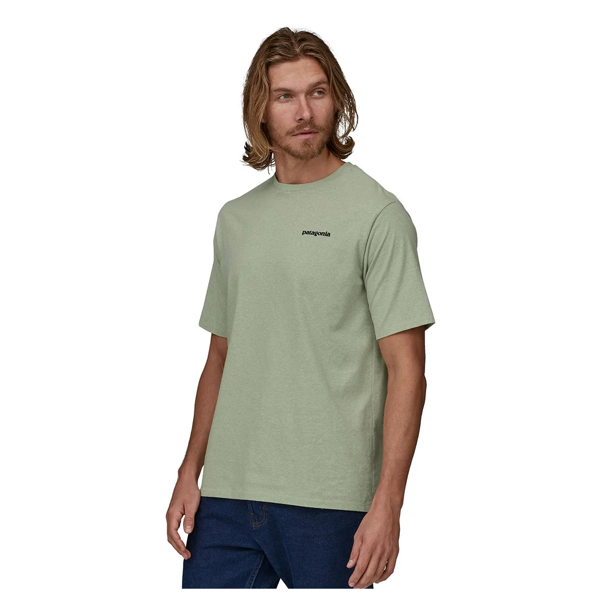 T-shirt Patagonia P-6 Logo Responsibili-Tee Verde