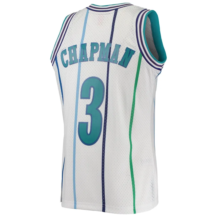 Youth Charlotte Hornets Rex Chapman Mitchell & Ness White 1988-89 Hardwood Classics Swingman Jersey